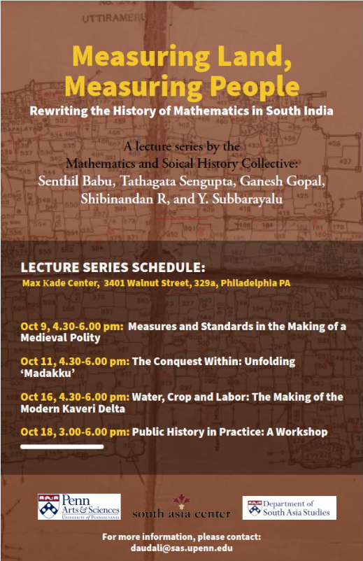 Event flyer with all four series lectures